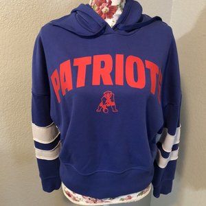 Junk Food Womens New England Patriots Retro Throwback Pullover Hoodie Size Large